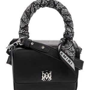 AMIRI Black Mini Bag with Paisley Handle